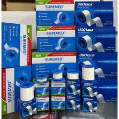 Hộp 12 Cuộn Băng Keo Dính Vải Lụa Y Tế SUREMED - Băng Keo Silk Tape An Toàn Cho Da, Phù Hợp Với Người Lớn & Trẻ Em