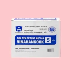 Bơm Kim Tiêm 5ml VINAHANKOOK Dùng 1 Lần - Hộp 100 Chiếc Vô Trùng Cho Y Tế, An Toàn Và Chất Lượng Cao