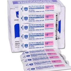 Hộp 100 cây đầu kim tiêm y tế Vinahankook 18G 20G 23G 25G 26G - Kim chích vaccine và thuốc an toàn, chất lượng cao