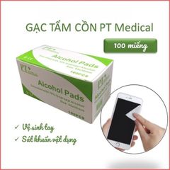 Combo 3 Hộp Bông Tẩm Cồn Khô Sát Trùng Alcohol Pads PT MEDICAL - 300 Miếng Tiện Lợi, An Toàn Cho Gia Đình