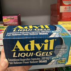 Viên  giảm đau hạ sốt Advil Liqui-Gels 200mg - Hỗ trợ giảm cơn đau và hạ sốt hiệu quả 160 viên nang lỏng