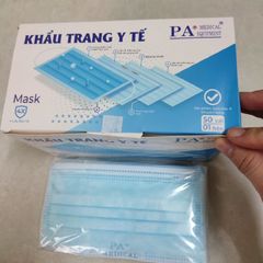 Hộp Khẩu Trang Y Tế 4 Lớp Kháng Khuẩn PA Medical Màu Xanh - An Toàn, Dễ Sử Dụng (50 cái)