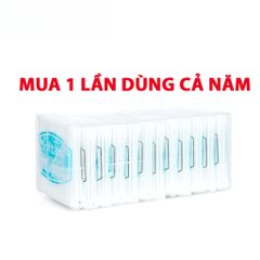 Combo lốc 12 Túi Tăm Bông Softtana Tanaphar - Dùng Để Vệ Sinh Tai, Mũi An Toàn Cho Người Lớn, 1200 Que Thiết Kế Tiện Lợi
