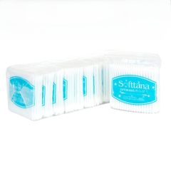 Combo lốc 12 Túi Tăm Bông Softtana Tanaphar - Dùng Để Vệ Sinh Tai, Mũi An Toàn Cho Người Lớn, 1200 Que Thiết Kế Tiện Lợi