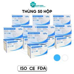 Khẩu Trang Y Tế 4 Lớp VRT Quai Mềm Kháng Khuẩn - Thùng 50 Hộp Bảo Vệ Sức Khỏe, Không Đau Tai, Cho Sử Dụng Dài Lần
