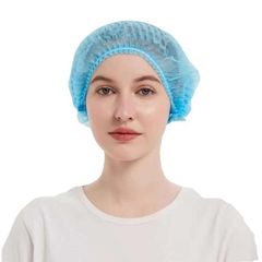 Bịch 100 Nón Đội Đầu Trùm Tóc Xanh Dùng Một Lần - Mũ Không Dệt Phòng Sạch, Chống Bụi, Bảo Vệ Tóc
