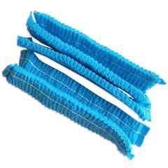 Bịch 100 Nón Đội Đầu Trùm Tóc Xanh Dùng Một Lần - Mũ Không Dệt Phòng Sạch, Chống Bụi, Bảo Vệ Tóc