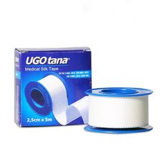 Băng keo dính cuộn vải lụa y tế UGOTANA 2.5cm x 5m - Bảo vệ vết thương, cố định dụng cụ y tế, cuộn băng gạc tiện dụng
