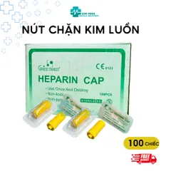 Hộp 100 Nút Chặn Kim Luồn Greetmed Heparin Cap - Phù Hợp Với Tất Cả Size Kim Tĩnh Mạch, Chất Liệu Cao Su Cao Cấp
