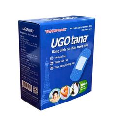 Băng dính cá nhân y tế UGOTANA trong suốt 19 x 72mm - Hộp 102 miếng, không dính da, cao cấp, thích hợp cho vết thương nhỏ