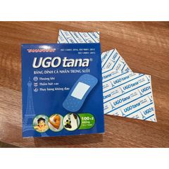 Băng dính cá nhân y tế UGOTANA trong suốt 19 x 72mm - Hộp 102 miếng, không dính da, cao cấp, thích hợp cho vết thương nhỏ