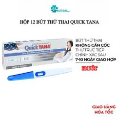 Hộp 12 Bút Thử Thai QuickTANA - Phát Hiện Thai Sớm Chính Xác, Dễ Dàng Sử Dụng, Không Cần Cốc Nghiệm