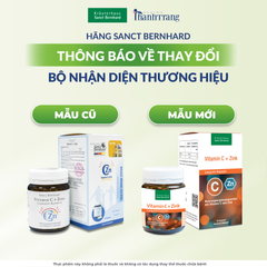 Viên uống bổ sung Vitamin C và Kẽm 60 viên - Tăng cường đề kháng, duy trì sức khỏe - Sanct Benhard