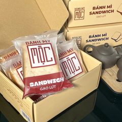 Bánh mỳ Mộc sandwich gạo lứt, mè đen ăn kiêng cho người tiểu đường ANKIE - Hộp 06 Gói 330g