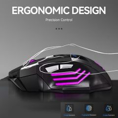 Chuột Gaming Có Dây BAK G6 - 6 Nút, Đèn LED RGB Tùy Chỉnh DPI, Thiết Kế Ergonomic, Phụ Kiện Chơi Game Cao Cấp