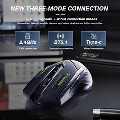 Chuột Không Dây Gaming Bluetooth BAK59 - Sạc Pin, Kết Nối 2.4G, DPI Điều Chỉnh, May Tính Chạy Im Lặng Dành Cho Game Thủ