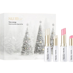 Set Son Dưỡng SUM37 Time Energy Moist Lip Balm Giáng Sinh - Bộ 4 Thỏi Chống Nắng và Dưỡng Ẩm Môi Mềm Mịn, Tự Nhiên, Sang Trọng