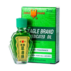 Combo 12 Chai Dầu Gió Con Ó Eagle Brand 3ml - Dầu Xoa Bóp Chống Đau Nhức Chính Hãng Từ Singapore