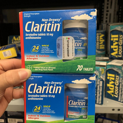 Viên uống chống dị ứng Claritin 10mg Không Gây Buồn Ngủ - Giải Quyết Nhanh Triệu Chứng Dị Ứng, Hắt Hơi, Chảy Nước Mũi