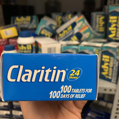Viên uống chống dị ứng Claritin 10mg Không Gây Buồn Ngủ - Giải Quyết Nhanh Triệu Chứng Dị Ứng, Hắt Hơi, Chảy Nước Mũi
