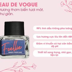 Nước Hoa Vùng Kín Foellie Xanh - Hương Biển Tươi Mát Khử Mùi Và Cân Bằng pH Cho Phái Đẹp 5ml Hàn Quốc