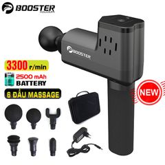 Súng Massage Cầm Tay Booster T - 126W, Thiết Bị Giãn Cơ Hiệu Quả - 6 Đầu Massage, Pin Sạc Tiện Lợi, Dùng Cho Vận Động Viên Thể Hình