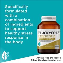 Viên Uống Giảm Căng Thẳng Blackmores Executive B Stress - Tăng Cường Trí Nhớ, Giảm Stress Hữu Hiệu Từ Thiên Nhiên, Sản Xuất Tại Úc