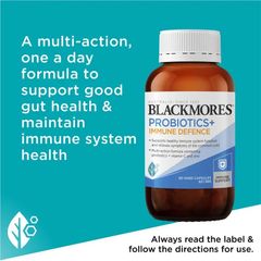 Viên Uống Bổ Sung Lợi Khuẩn Blackmores Probiotics+ Immune Defence - Tăng Cường Miễn Dịch và Hỗ Trợ Tiêu Hóa tại Úc