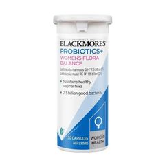 Viên Uống Men Vi Sinh Phụ Nữ Blackmores Probiotics Women Flora Balance - Hỗ Trợ Tiêu Hóa, Cân Bằng Vi Sinh Vùng Kín, 30 Viên Úc
