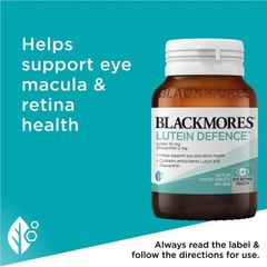 Viên uống Bổ Mắt Lutein Blackmores Úc 60 Viên - Bảo vệ thị lực, giảm mỏi mắt, hỗ trợ sức khỏe mắt từ ánh sáng xanh