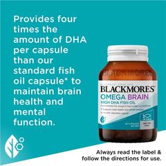 Viên Uống Dầu Cá Omega Blackmores Úc 60 Viên - Bổ Não, Tăng Cường Trí Nhớ, Phát Triển IQ cho Trẻ Em và Người Lớn