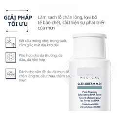 Toner BHA Obagi Clenziderm Pore Therapy 2% Salicylic Acid 148ml - Giảm Mụn, Làm Sạch Sâu, Chăm Sóc Da Dầu và Da Mụn