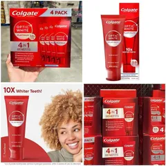 Set Kem đánh răng colgate Mỹ optic white hàng Mỹ