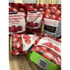 Cherry Sấy Khô Hữu Cơ Kirkland 567g - Montmorency Tart Cherries Thơm Ngon, Bổ Dưỡng, Dùng Làm Topping Bánh Ngọt và Salad