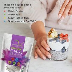(HÀNG CHÍNH HÃNG MỸ) HẠT CHIA HỮU CƠ ORGANIC CHIA SEEDS NATURE’S INTENT Túi 1.36kg