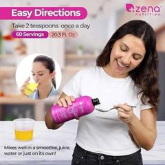 Collagen Dạng Nước Zena Nutrition 900ml - Sản Phẩm Làm Đẹp Da, Tóc, Móng với Biotin - Giảm Nếp Nhăn, Trẻ Hóa Da