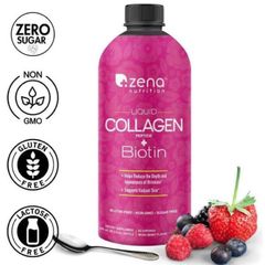 Collagen Dạng Nước Zena Nutrition 900ml - Sản Phẩm Làm Đẹp Da, Tóc, Móng với Biotin - Giảm Nếp Nhăn, Trẻ Hóa Da