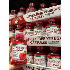 (HÀNG CHÍNH HÃNG MỸ) VIÊN GIẤM TÁO HỮU CƠ NATURE'S TRUTH 180 VIÊN SUPER FOOD MỸ 1200mg