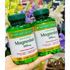 Viên Uống Khoáng Chất Nature's Bounty Magnesium 500mg - Hỗ Trợ Sức Khỏe - 200 Viên Cao Cấp