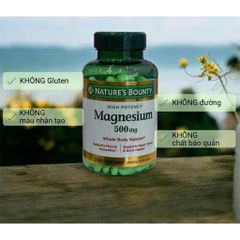 Viên Uống Khoáng Chất Nature's Bounty Magnesium 500mg - Hỗ Trợ Sức Khỏe - 200 Viên Cao Cấp