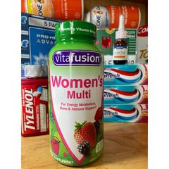 Kẹo Dẻo Vitamin Tổng Hợp Dành Cho Phụ Nữ Vitafusion - Hỗ Trợ Đề Kháng, Làm Đẹp Da, Hương Vị Berry Tự Nhiên