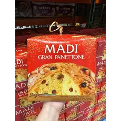 Bánh Madi Gran Panettone Truyền Thống Ý - Bánh Ngọt Phổ Biến Dịp Lễ Hội, Hương Vị Ngọt Ngào, Định Lượng 1000g