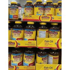 Viên uống Dầu Cá Nature Made Fish Oil 1200mg 300v Omega 3 hỗ trợ tim mạch, trí não và thị lực cho sức khỏe tối ưu