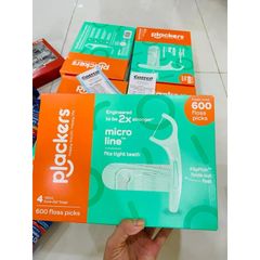 Tăm chỉ nha khoa Plackers Micro Mint - Gói 150 cây, Giúp Sạch Răng Miệng, Dễ Sử Dụng, Hơi Thở Thơm Mát - Nhập Khẩu Mỹ