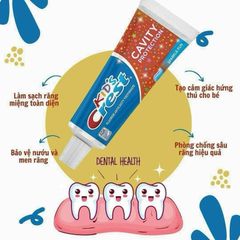 Kem Đánh Răng Crest Kids 130g - An Toàn Cho Bé, Chống Sâu Răng, Hương Vị Trái Cây Tự Nhiên, Không Chứa Đường