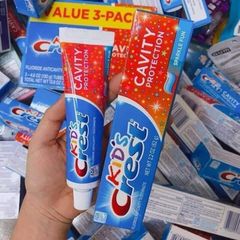 Kem Đánh Răng Crest Kids 130g - An Toàn Cho Bé, Chống Sâu Răng, Hương Vị Trái Cây Tự Nhiên, Không Chứa Đường