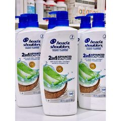 Dầu Gội 2in1 Head & Shoulders Chăm Sóc Da Đầu Khô Dừa & Nha Đam 1.18L - Ngăn Ngừa Gàu, Dưỡng Tóc Mềm Mượt, Hàng Mỹ