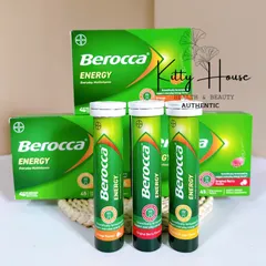 Viên sủi Berocca Úc bổ sung vitamin và khoáng chất năng lượng, tăng cường sức đề kháng, tuýp 15 viên cho người lớn và trẻ em trên 12 tuổi