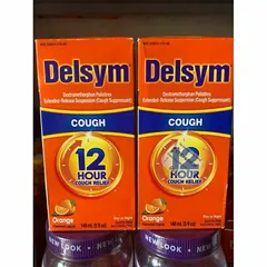 Siro Ho Delsym 12 Giờ Giảm Ho Ban Ngày và Ban Đêm 148ml Vị Cam Cho Người Lớn và Trẻ Em Từ 4 Tuổi