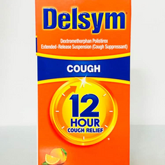 Siro Ho Delsym 12 Giờ Relief - Siro Ho Vị Cam cho Người Lớn và Trẻ Em từ 4 Tuổi - Giảm Ho Ngày và Đêm, Không Chứa Cồn